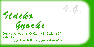 ildiko gyorki business card